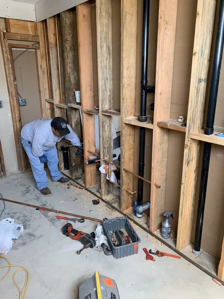 Commercial rough-in plumbing for Gas Line Repair in Flora
